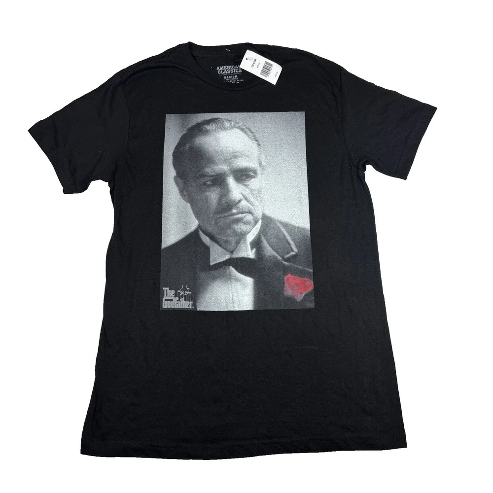 AMERICAN CLASSICS THE GODFATHER MARLON BRANDO GRAPHIC T-SHIRT MEDIUM NWT $25